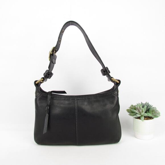 Coach Bleecker Black Leather Bag - Picture 2 of 9